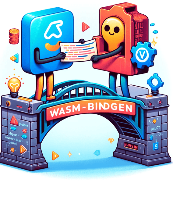 wasm-bindgen 橋樑示意圖
